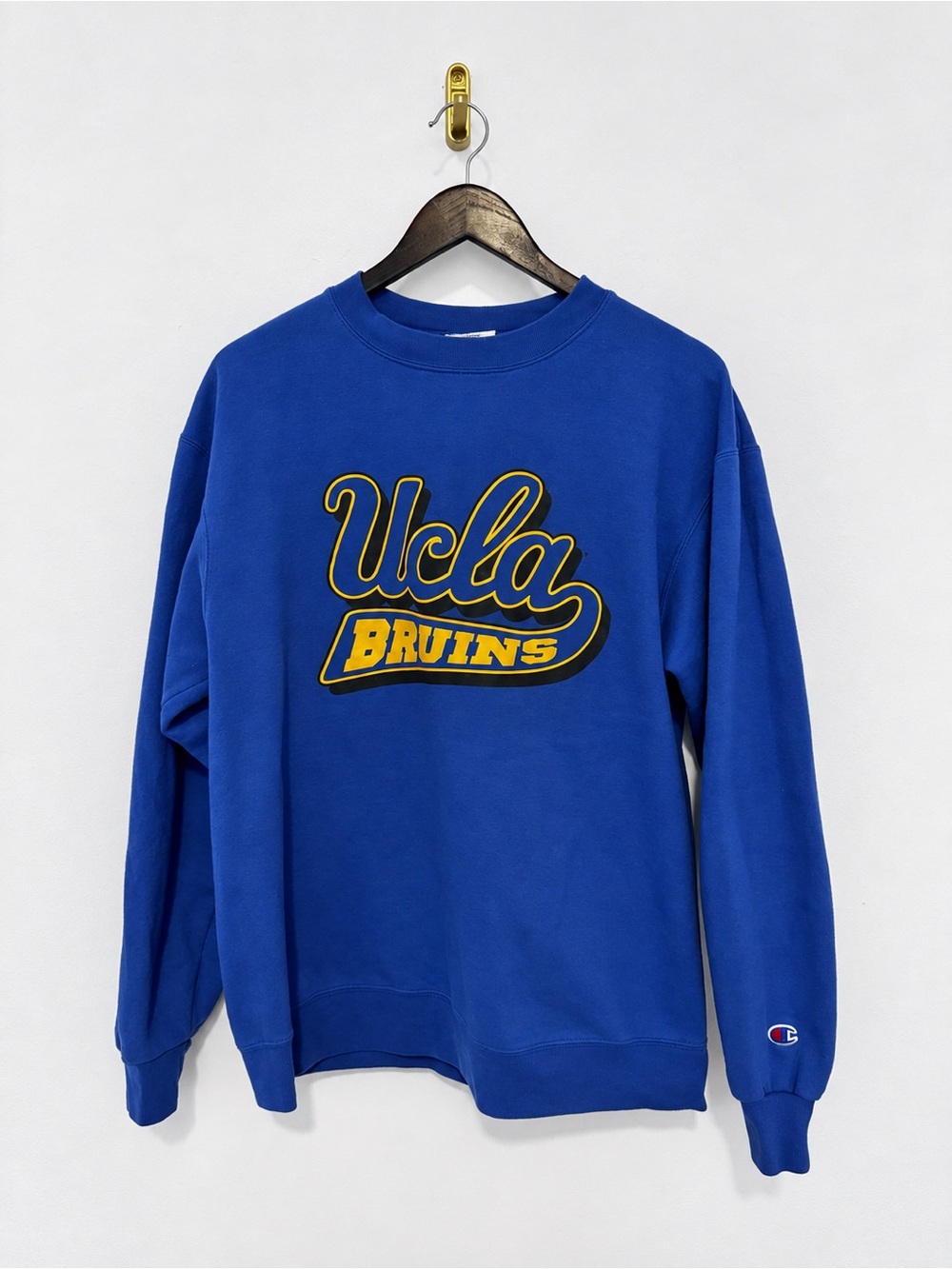 Champion UCLA Bruins Blue Gold Crewneck Sweatshirt Size Large NCAA